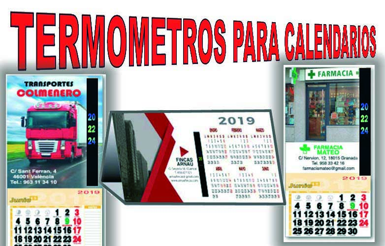 termometros para calendarios